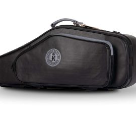 Source: Julius Keilwerth brochure on the 100 Anniversary Model Keilwerth 100th Anniversary SX90R saxophone, black leather case, alto sax, new German saxophone, German nickel silver body with sandblasted finish, black nickel-plated keywork, ebony wood key touches