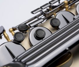 Source: facebook.com/JuliusKeilwerth Keilwerth 100th Anniversary SX90R saxophone, alto sax, angel wing, new German saxophone, German nickel silver body with sandblasted finish, black nickel-plated keywork, ebony wood key touches