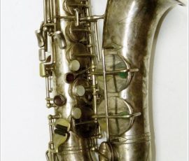 Akustik alto #2361 Source: tausendkleinetraeume on eBay.com saxophone keys, Akustik saxophone, vintage German sax, amber colored key touches, replacement key touches, silver sax,
