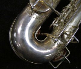 Source: SAXQUEST.COM on eBay.com Eugen Schuster, alto saxophone, silver saxophone, saxophone keys, vintage German saxophone, 1940s sax