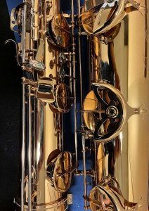 saxophone keys, bass saxophone, P. Mauriat, PM-350,