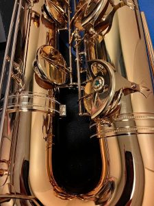 saxophone keys, bass saxophone, P. Mauriat, PM-350,