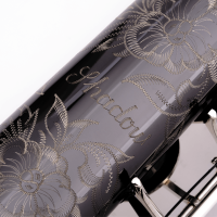 Source: julius-keilwerth.com Keilwerth SX90 Shadow soprano saxophone, black nickel plated saxophone with silver plated keys, German saxophone, hand engraving