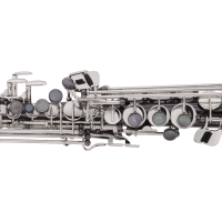 Source: julius-keilwerth.com Keilwerth SX90 Shadow soprano saxophone, black nickel plated saxophone with silver plated keys, German saxophone