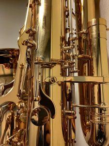 saxophone keys, socket, bass saxophone, P. Mauriat, PM-350,