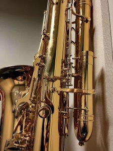 saxophone keys, socket, bass saxophone, P. Mauriat, PM-350,