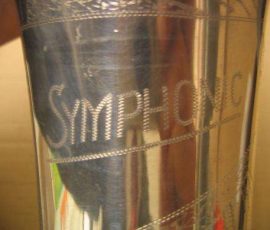 Symphonic tenor # 11599 Copy of The New King. Source: SOTW vintage German saxophone, Dörfler & Jörka, Symphonic, stencil sax, bell engraving, silver plated horn, D&J copy of Keilwerth The New King