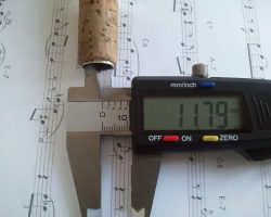 Boucet tenor # 90xx Source: Paul T. calipers used to measure the mouth pipe opening on a vintage German tenor saxophone neck, Dörfler & Jörka, Boucet, stencil sax