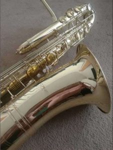 Source: canex-group.en.made-in-china.com Canex bass saxophone, Jinbao-made bass saxophone, short wrap bass, stencil sax, Chinese bass sax, Super Action 80 Series II copy,