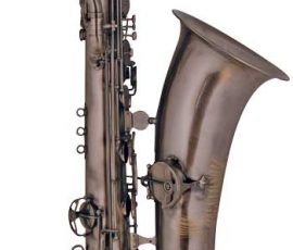 Source: jinyinprowoodwind-brass.com Hawk bass saxophone, Jinyin-made bass saxophone, long wrap bass, stencil sax, Chinese bass sax, vintage American style, Conn New Wonder bass sax copy