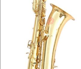 Source: Woodwind & Brasswind International Woodwind bass saxophone, Jinyin-made bass saxophone, long wrap bass, stencil sax, Chinese bass sax, vintage American style, Conn New Wonder bass sax copy