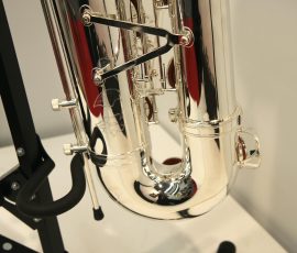 Source: J'Elle Stainer J'Elle Stainer bass saxophone, silver plated bass, Jinbao-made bass saxophone, short wrap bass, stencil sax, Chinese bass sax, Super Action 80 Series II copy,