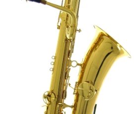 Source: Music Factory Direct on eBay.com Jinyin bass saxophone, long wrap bass, Chinese bass sax, vintage American style, Conn New Wonder bass sax copy