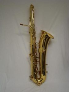 Source: Noteworthy Music on eBay.com Jinyin bass saxophone, long wrap bass, Chinese bass sax, vintage American style, Conn New Wonder bass sax copy