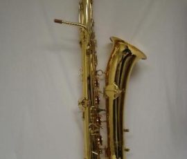 Source: Noteworthy Music on eBay.com Jinyin bass saxophone, long wrap bass, Chinese bass sax, vintage American style, Conn New Wonder bass sax copy