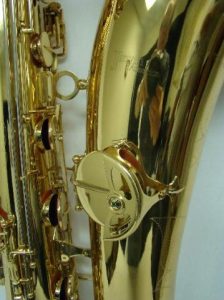Source: Noteworthy Music on eBay.com Jinyin bass saxophone, long wrap bass, Chinese bass sax, vintage American style, Conn New Wonder bass sax copy