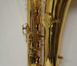 Source: Noteworthy Music on eBay.com Jinyin bass saxophone, long wrap bass, Chinese bass sax, vintage American style, Conn New Wonder bass sax copy