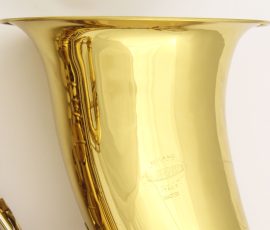 Source: ringhilterrastrumentimusicali on eBay.com L.A. Ripamonti bass saxophone, Jinyin-made bass saxophone, long wrap bass, stencil sax, Chinese bass sax, vintage American style, Conn New Wonder bass sax copy,