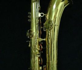 Source: Noteworthy Music on eBay.com Orpheo bass saxophone, Jinyin-made bass saxophone, long wrap bass, stencil sax, Chinese bass sax, vintage American style, Conn New Wonder bass sax copy,