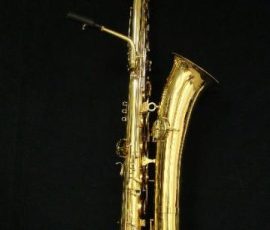 Source: Noteworthy Music on eBay.com Orpheo bass saxophone, Jinyin-made bass saxophone, long wrap bass, stencil sax, Chinese bass sax, vintage American style, Conn New Wonder bass sax copy,
