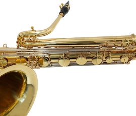 Source: soundhouse.co.jp Playtech bass saxophone, long wrap bass, stencil sax, Chinese bass sax, vintage American style, Conn New Wonder bass sax copy, 2 necks on neck pouch