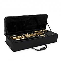 Source: gear4music.com Rosedale bass saxophone, Jinbao-made bass saxophone, short wrap bass, stencil sax, Chinese bass sax, Super Action 80 Series II copy,