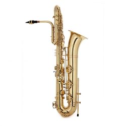 Source: gear4music.com Rosedale bass saxophone, Jinbao-made bass saxophone, short wrap bass, stencil sax, Chinese bass sax, Super Action 80 Series II copy,