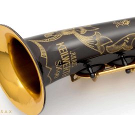 SX90 straight alto # 99197. Source: dcsax.com Keilwerth SX90 straight alto sax, black nickel plate with gold lacquer key work and bell, straight tone holes, bell engraving,
