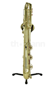 Source: thomannmusic.com Thomann bass saxophone, Jinbao-made bass saxophone, short wrap bass, stencil sax, Chinese bass sax, Super Action 80 Series II copy,