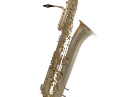 Source: totalbrass.de Tuyama bass saxophone, Jinbao-made bass saxophone, short wrap bass, stencil sax, Chinese bass sax, Super Action 80 Series II copy,