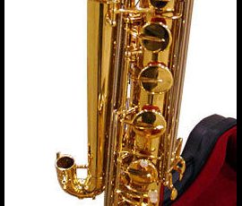 Source: Music Factory Direct on eBay.com Vento bass saxophone, Jinyin-made bass saxophone, long wrap bass, stencil sax, Chinese bass sax, vintage American style, Conn New Wonder bass sax copy,