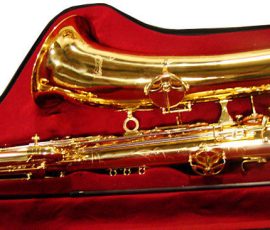 Source: Music Factory Direct on eBay.com Vento bass saxophone, Jinyin-made bass saxophone, long wrap bass, stencil sax, Chinese bass sax, vintage American style, Conn New Wonder bass sax copy,
