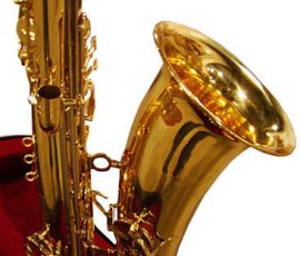 Source: Music Factory Direct on eBay.com Vento bass saxophone, Jinyin-made bass saxophone, long wrap bass, stencil sax, Chinese bass sax, vintage American style, Conn New Wonder bass sax copy,