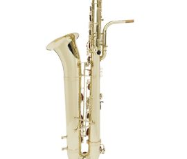 Source: musicmedic.com The Wilmington bass saxophone, Jinbao-made bass saxophone, short wrap bass, stencil sax, Chinese bass sax, Super Action 80 Series II copy,