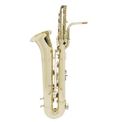 Source: musicmedic.com The Wilmington bass saxophone, Jinbao-made bass saxophone, short wrap bass, stencil sax, Chinese bass sax, Super Action 80 Series II copy,