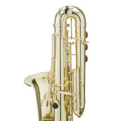 Source: musicmedic.com The Wilmington bass saxophone, Jinbao-made bass saxophone, short wrap bass, stencil sax, Chinese bass sax, Super Action 80 Series II copy,