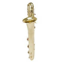 Source: musicmedic.com The Wilmington bass saxophone, Jinbao-made bass saxophone, short wrap bass, stencil sax, Chinese bass sax, Super Action 80 Series II copy,