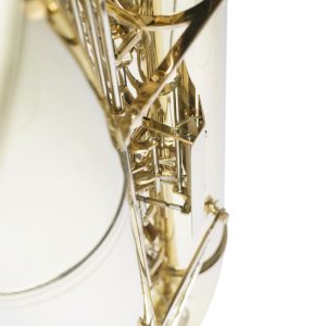Source: musicmedic.com The Wilmington Professional bass saxophone, Music Medic customized Jinbao-made bass saxophone, short wrap bass, stencil sax, Chinese bass sax, Super Action 80 Series II copy,