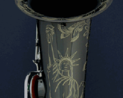 DG-502BN Tenor sax DG-502 tenor sax, Dave Guardala tenor saxophone, bell engraving, New York Series, Statue of Liberty