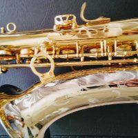 Dave Guardala alto # unknown. Made in China or Taiwan. Source: selmervi on eBay. com Dave Guardala alto sax, Asian-made saxophone, lacquer with silver bell and neck