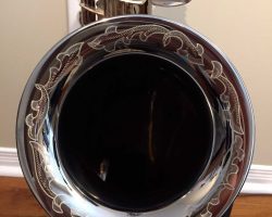 Dave Guardala tenor #360230 Made in China or Taiwan. Source: A Friend of Bassic Sax Dave Guardala tenor sax, Asian-made saxophone, black nickel silver key work,