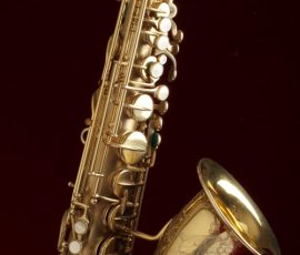 Gold plated Martin Master, AKA “Typewriter”, Serial # 98621, Source: Randy Cole on eBay.com gold plated vintage alto sax, Martin Master, Martin typewriter model,