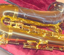 Dave Guardala tenor # 360902 Made in China or Taiwan. Source: jwsax.com Dave Guardala tenor sax, Asian-made saxophone, lacquer with silver bell and neck